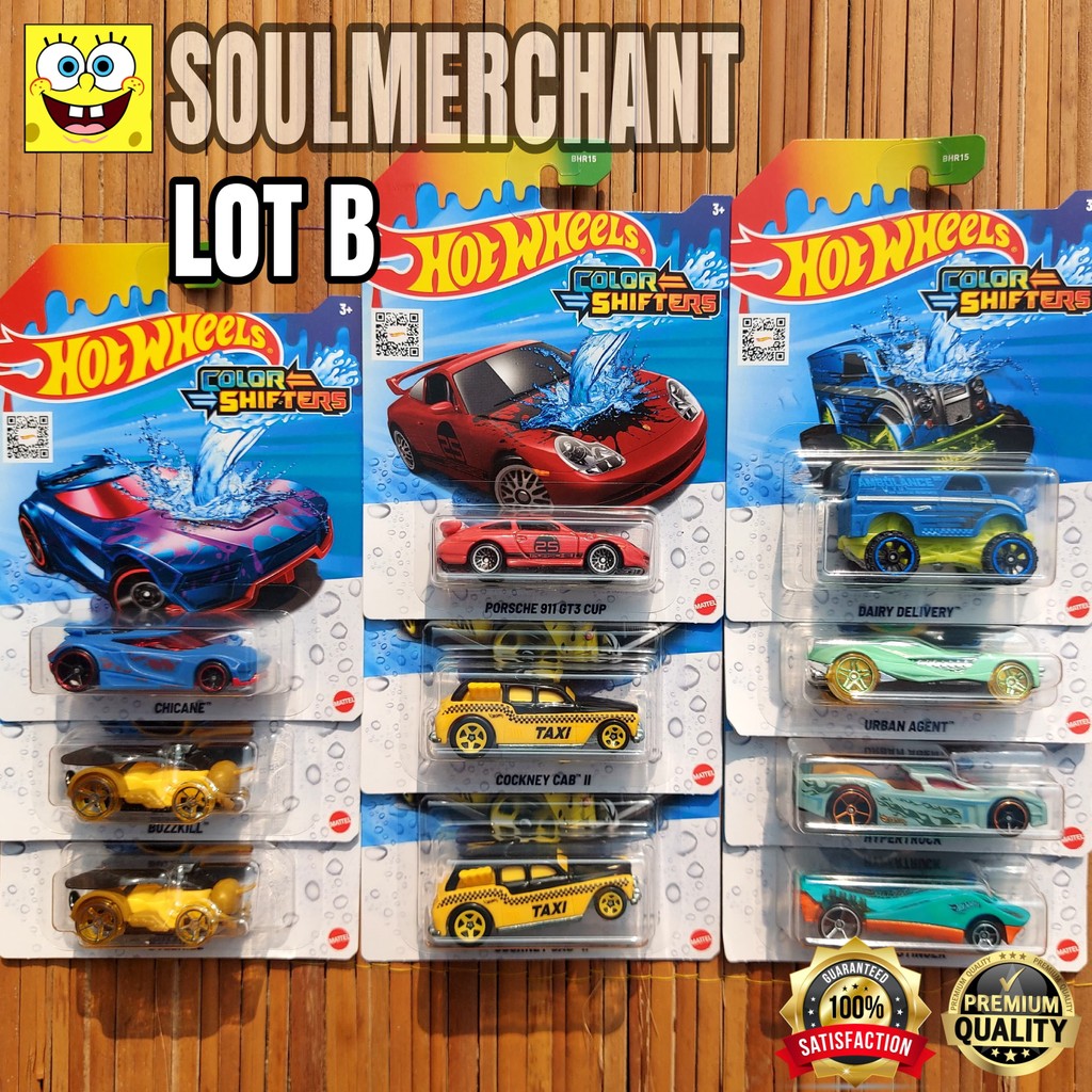 HOTWHEELS COLOR SHIFTERS GROSIR DUS KARTON LOT B T Q SEGEL SNI 10 PC - MINI COOPER MORRIS