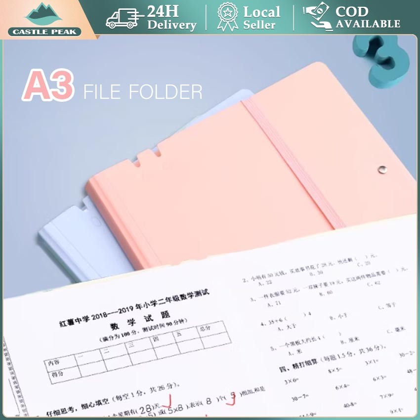 

Portofolio A3 Jernih Klip Dokumen - Folder Penyimpanan Tugas Ujian Tanpa Kantong, Desain Minimalis