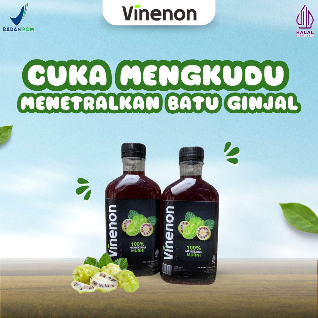 

Vinenon Cuka Mengkudu Herbal | Atasi Mengkudu Secara Alami Menetralkam Kadar Asam Urat BPOM & Halal
