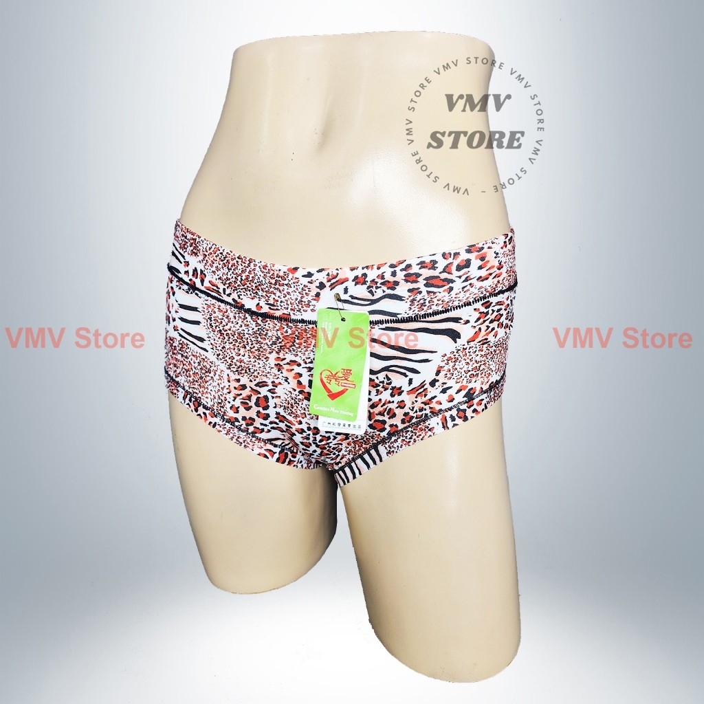 Celana Dalam Wanita Import ZZN 3302 Motif Loreng Fit to XL Mid Waist CD Dalaman Wanita Sexy