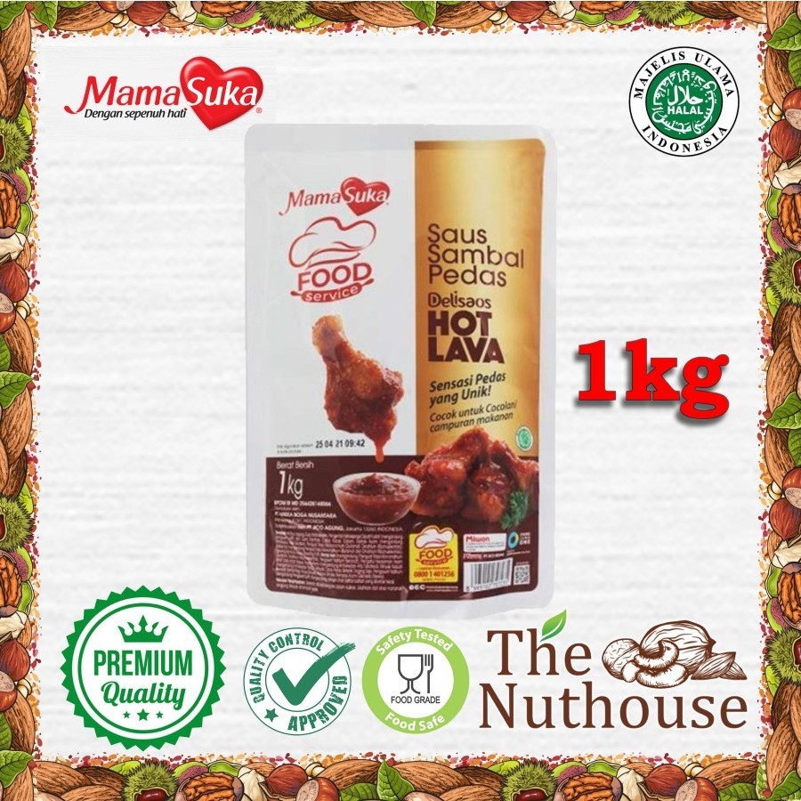 

MamaSuka Delisaos Hot Lava / Saus Sambal Pedas 1kg [HALAL] ready