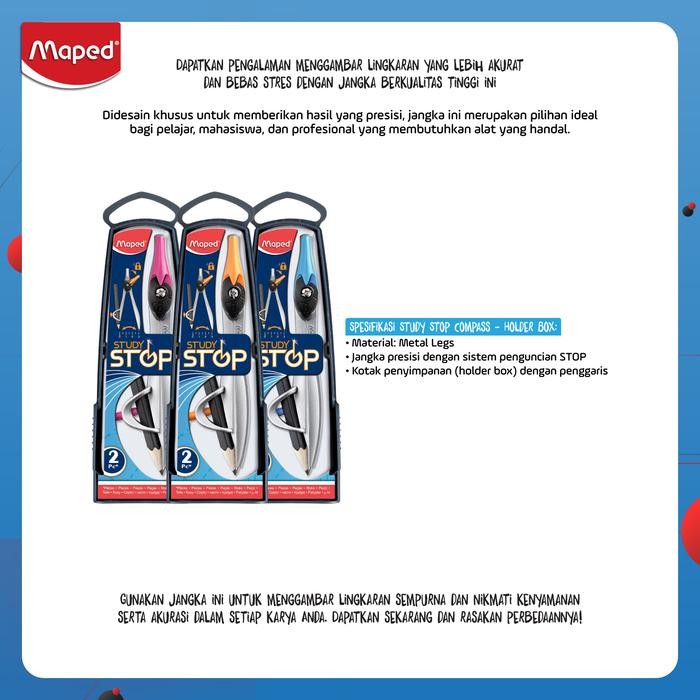 

Maped Jangka Study Stop w/ Universal Holder - Spesifikasi
