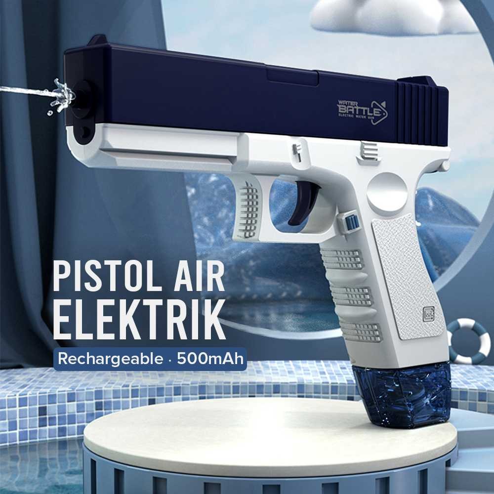 Pistol Air Mainan Elektrik Water Gun Rechargeable 500mAh - Q522
