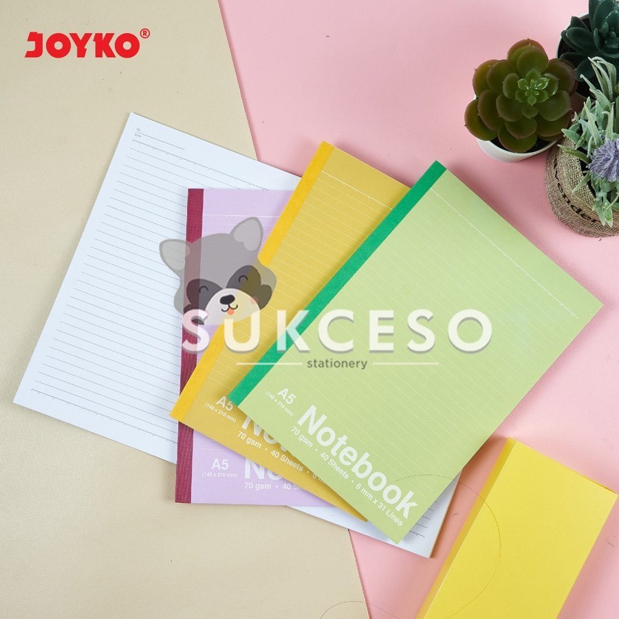

Joyko Notebook NB-704 A5 40 Lembar Ruled / Buku Tulis Catatan Bergaris Murah Berkualitas