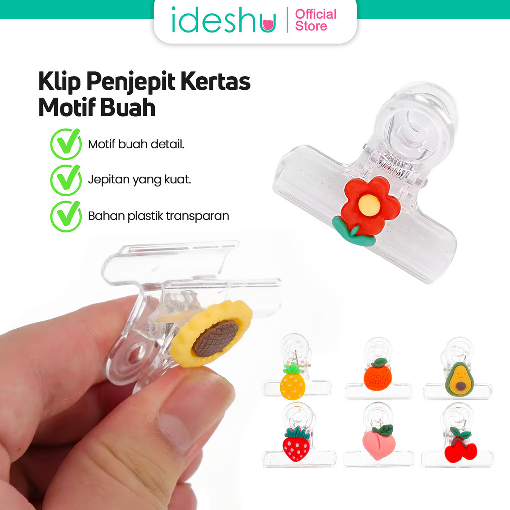 

Binder Clip Penjepit Kertas Plastik Motif Buah Penjepit Serbaguna Transparan 217