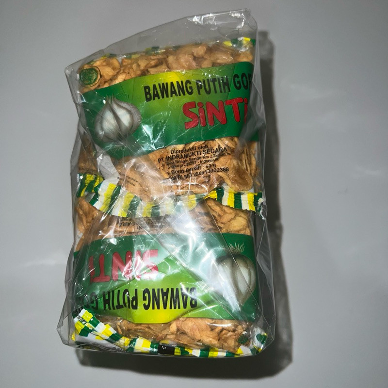 

Bawang Putih Goreng Sinti 50gr isi 20 bungkus