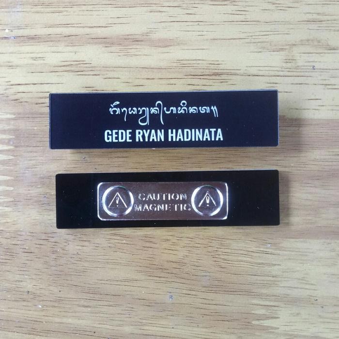 

Promo Name tag nama dada latin aksara bali akrilik magnetmurah berkualitas