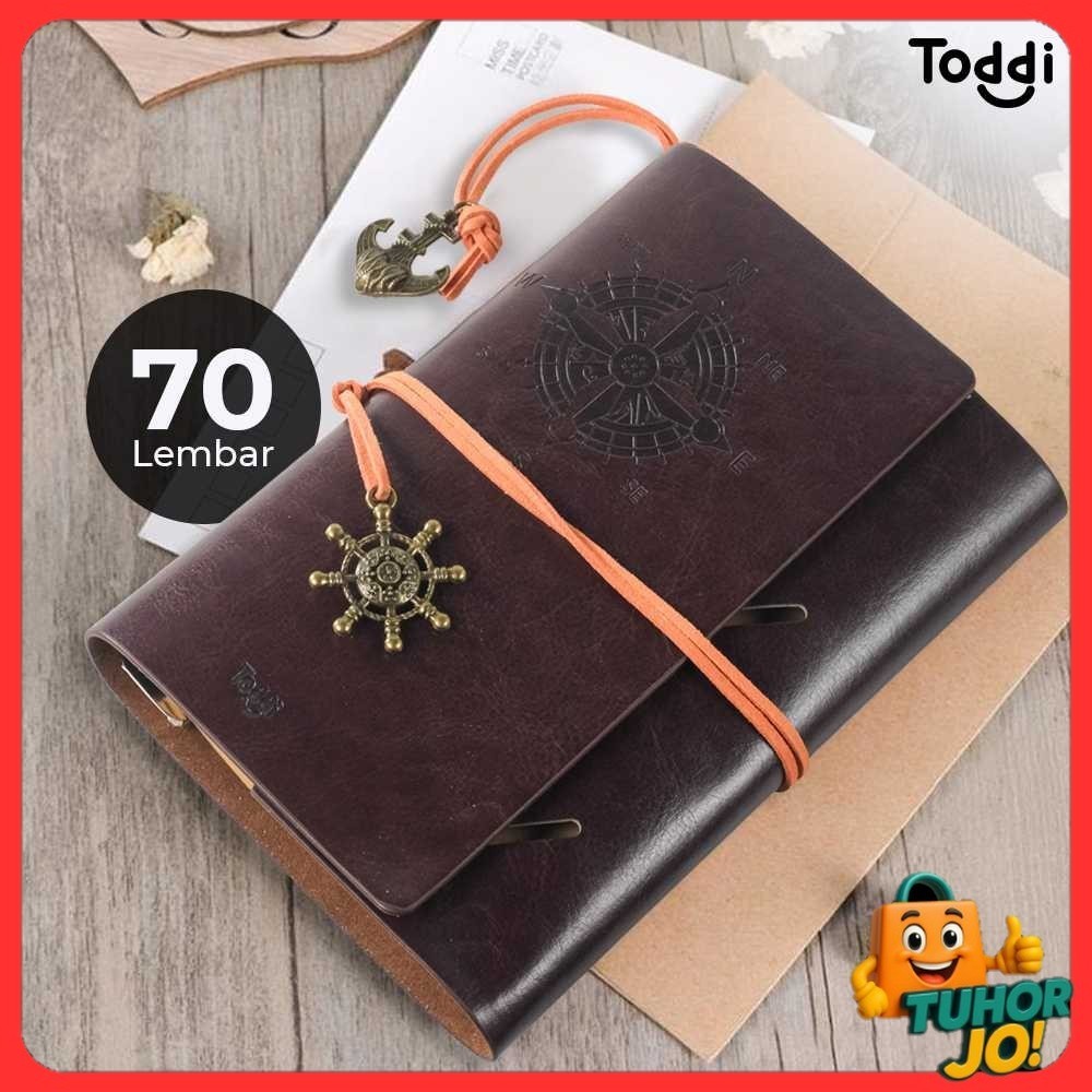 

Toddi Buku Jurnal Leather Notebook Diary A6 72GSM 140 Halaman Blank - 8005