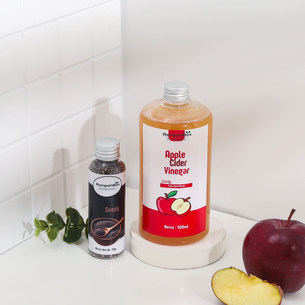 

Rempah Box Paket Cuka apel Original Apple Cider With Mother 500 ml Chia Seed Mexico Premium 70 gram