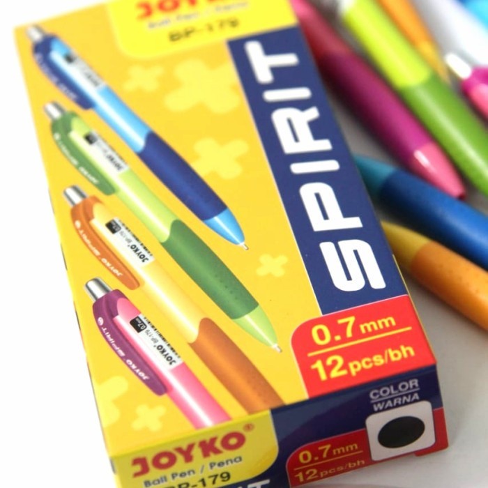 

Pulpen JOYKO BP-179 Spirit 0.7mm (1 Box Isi 12 Pcs)