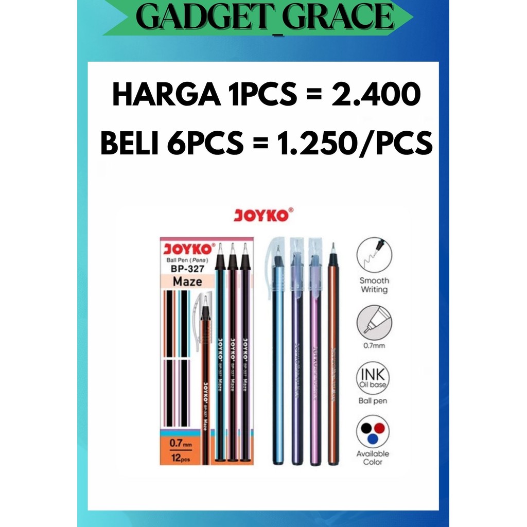 

GG [ECERAN 1 PCS] PULPEN JOYKO MAZE 0.7mm BP-327 N