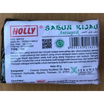 raplas Sabun holly / sabun hijau / sabun gatal 40gr
