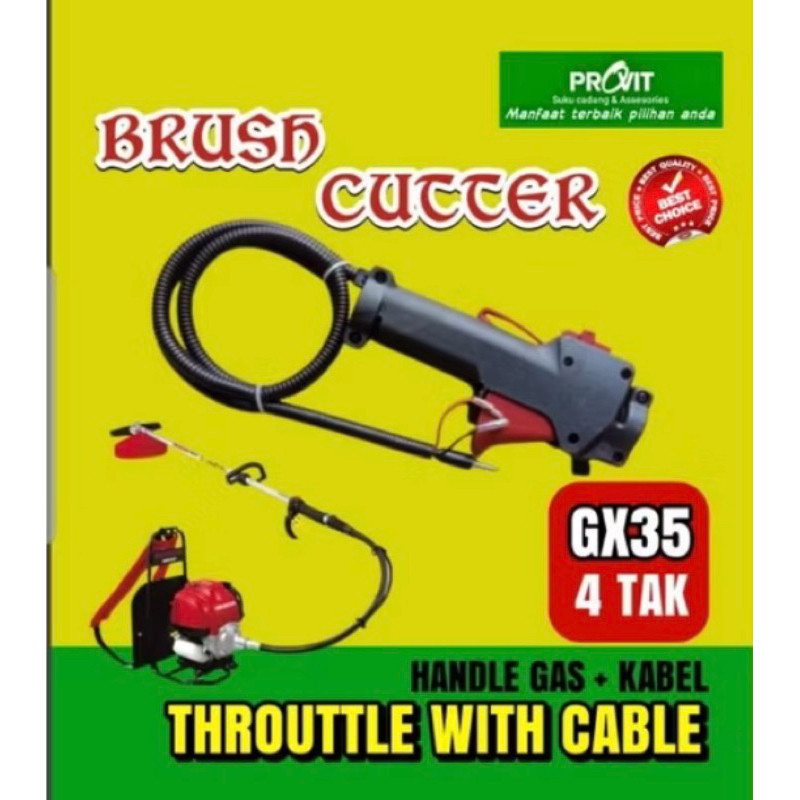 GX35/BG435-handel gas/ gagang gas komplit mesin potong rumput 4 tak Honda