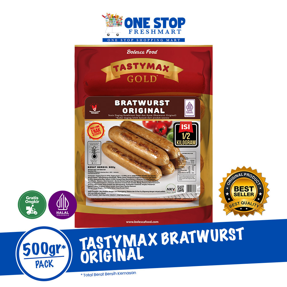 

TASTYMAX BRATWURST ORIGINAL 500GR