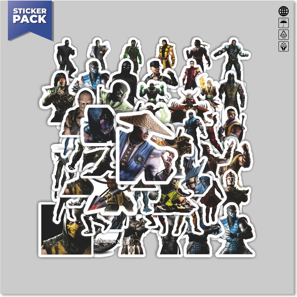 

[100PCS]Stiker Pack Stiker Video Game Series Mortal Kombat Character Mix 3 Aesthetic Vinyl Anti Air Dekorasi Sticker Laptop Buku Journal Koper Helm Casing HP Gitar Helm Skateboard