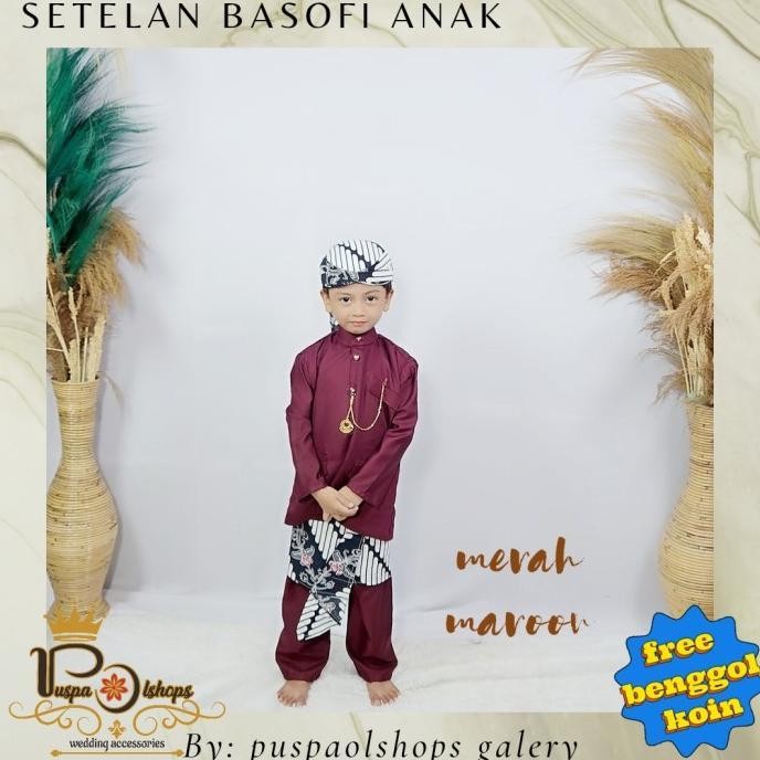 BASOFI ANAK LAKI-LAKI BAJU ADAT JAWA PAUD, TK,SD,SMP - MARON LNGKP, TK