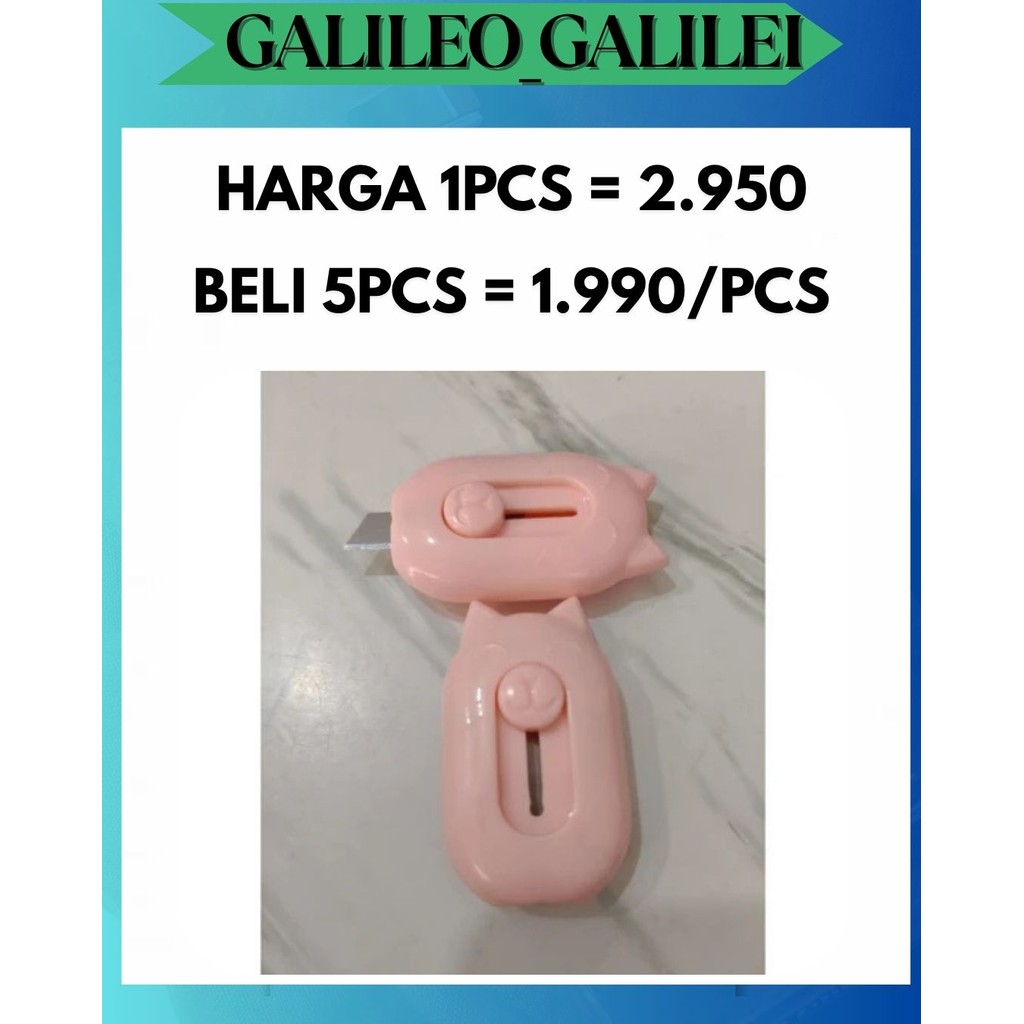 

GW CUTTER MINI PISAU PEMOTONG KERTAS MINI SILET PORTABLE BENTUK KUCING CAT PRAKTIS