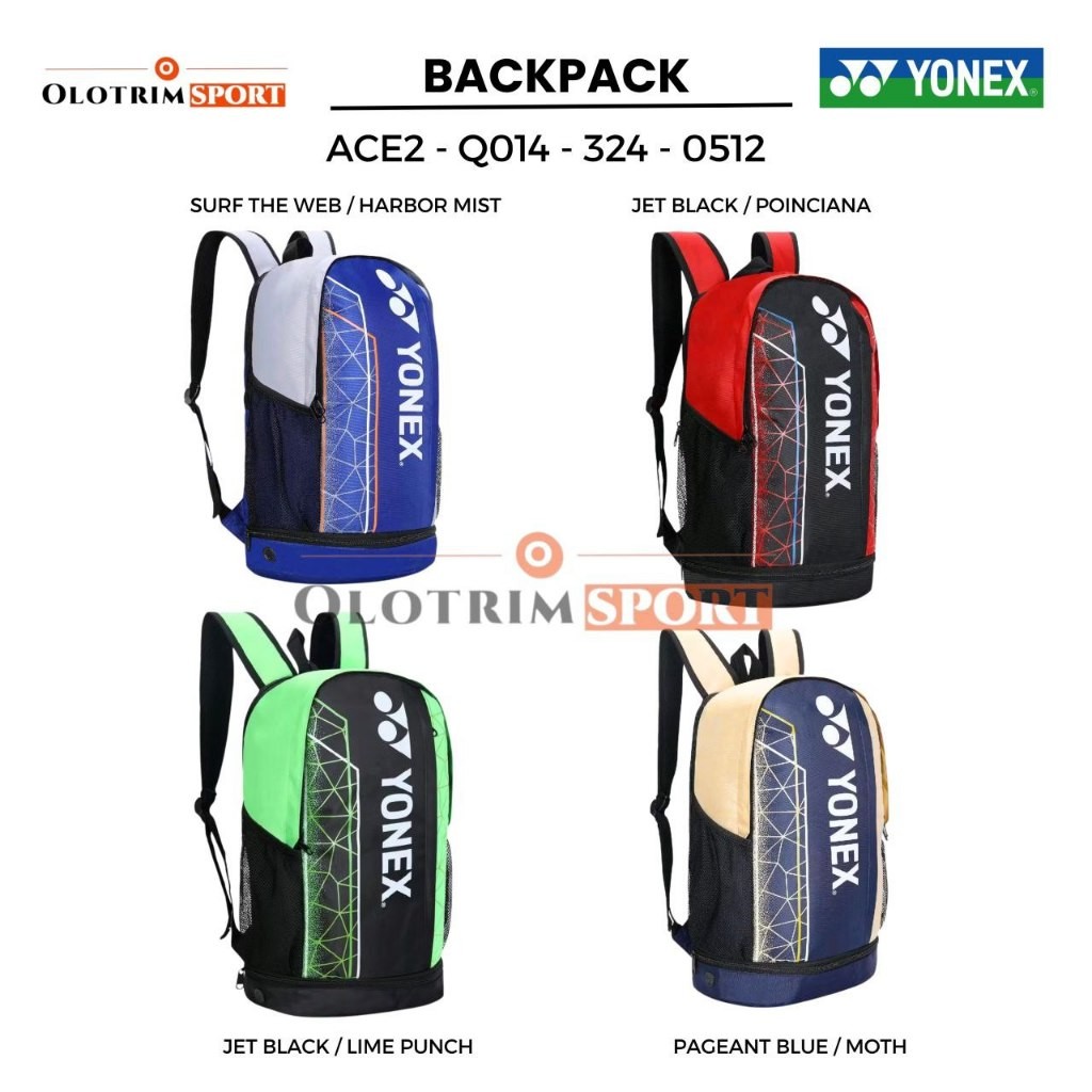 YONEX BADMINTON BACKPACK ACE2 - Q014 - 324 - 0512 / Tas Ransel Badminton 100% ORIGINAL YONEX