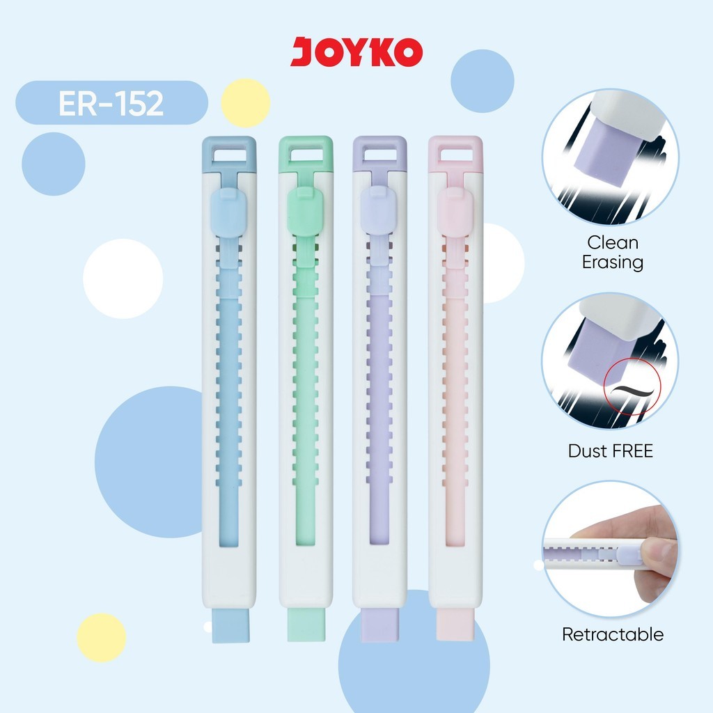 

JOYKO Penghapus Eraser ER-152 Retractable Eraser STIP HAPUSAN