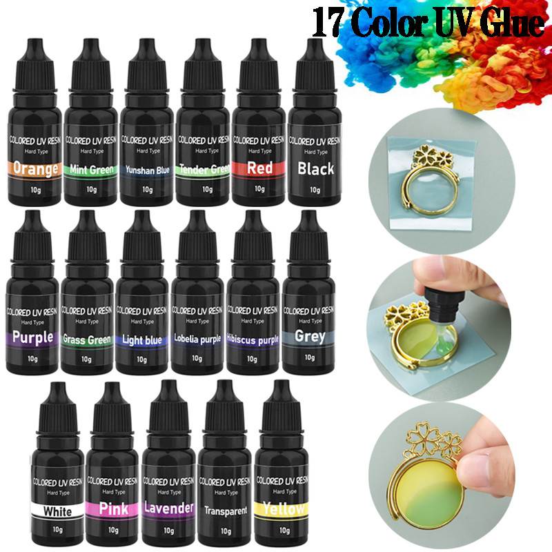 

10ml/Bottle Color UV Resin Glue Quick-Drying Ultraviolet Curing Epoxy Resin Color Glue DIY Jewelry Pendants Making Accessories