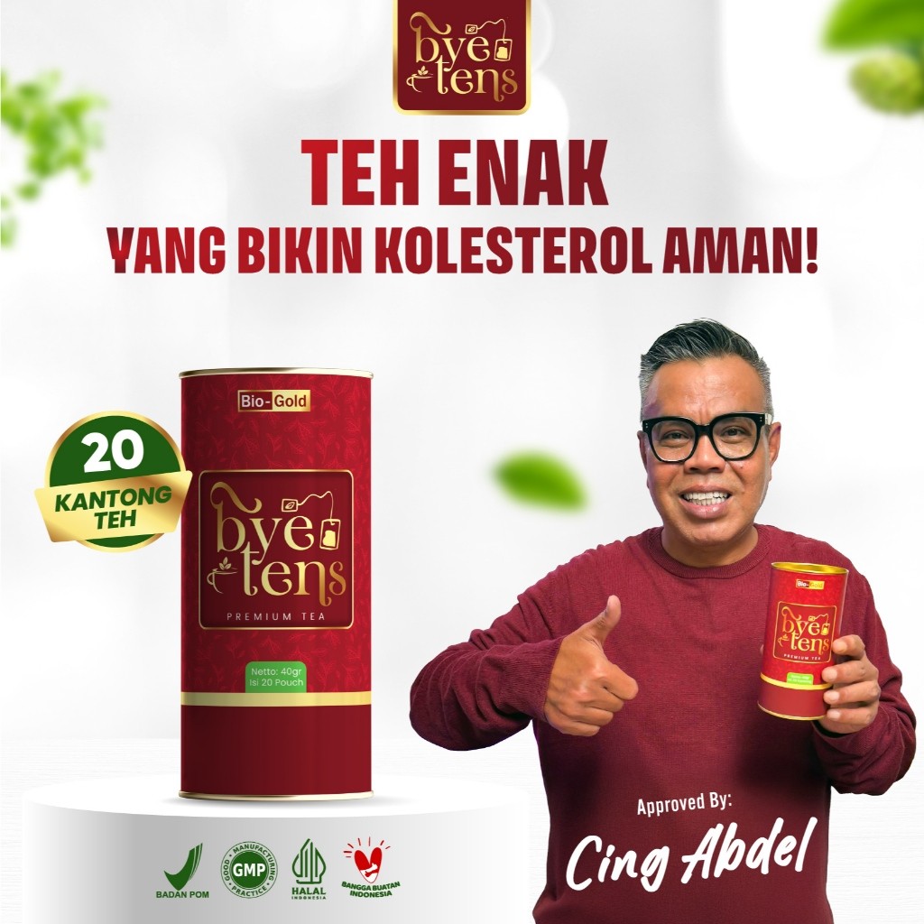 

Bye Tens Premium Tea Herbal Bahan Alami Mengkudu, Teh Hijau Daun Seledri Untuk Stabilkan Kolesterol Tinggi, Jantung, Stroke