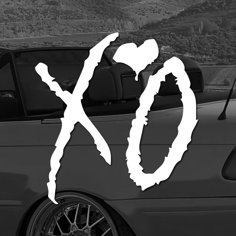 XO Stickers about XO Weekend Cuddle And Kiss Style, Personality Funny Car Stickers, Trunk Cover Car 
