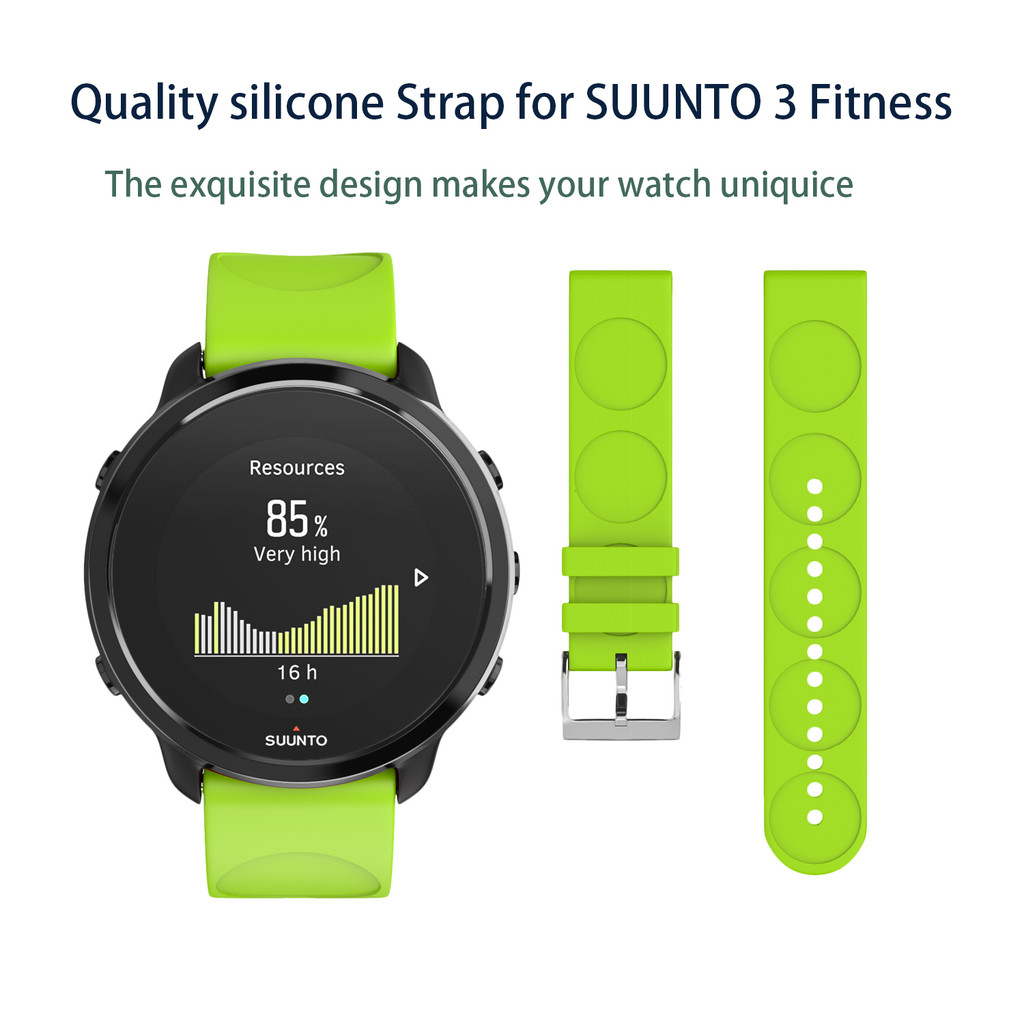 20mm Width Silicone Watch band for Suunto 3 fitness Strap Sport Silicone Replacement Wristband for S