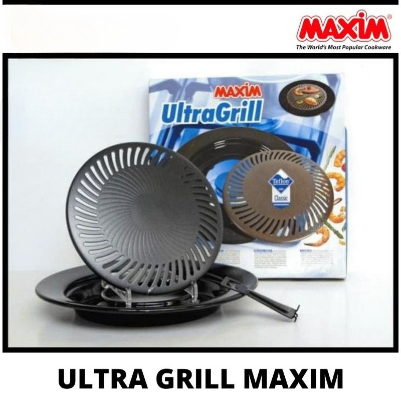 Ultra Grill Maxim 25 cm teflon Alat panggang barbeque / Grill pan maxim Panggangan smokeless