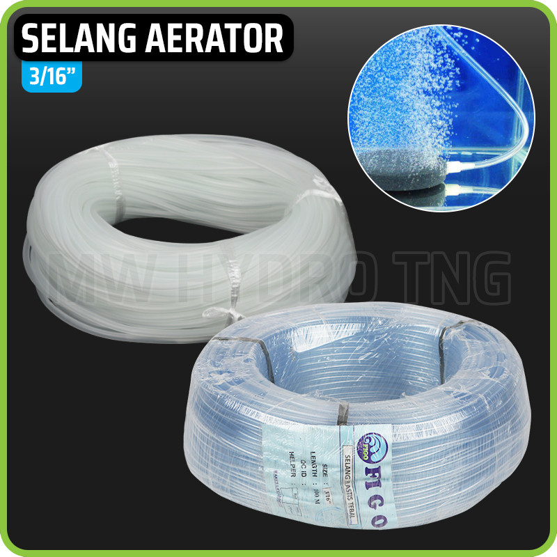WIDHISTORE Selang Aerator Aquarium / Selang Elastis Bening 3/16", per Rol