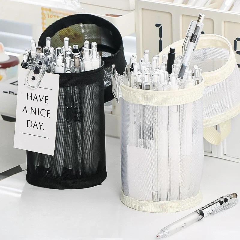

Simple Pen Holder Type Student Pencil Case High-value Cylindrical Pencil Case Large-capacity Transparent Storage Stationery Box