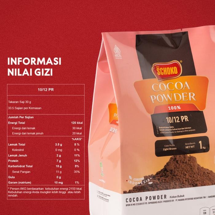 

Promo SCHOKO PR Cocoa Powder - 1Kg / Coklat Bubuk Low Fat 10/12