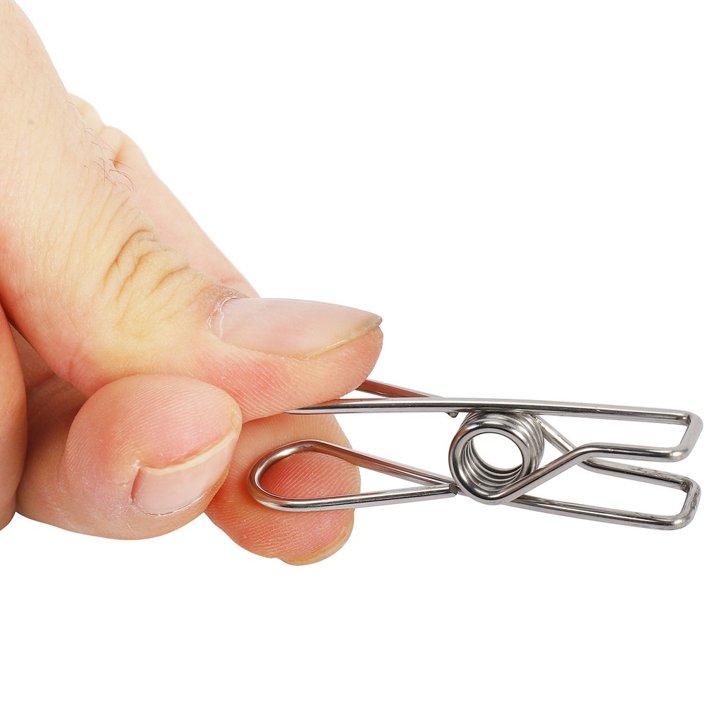 

New 24 Pcs Stainless Steel Wire Clip, Multi-Function Clip, Utility Clip Pins Hanging Clip Office Fastener, Metal Wire Clip For C