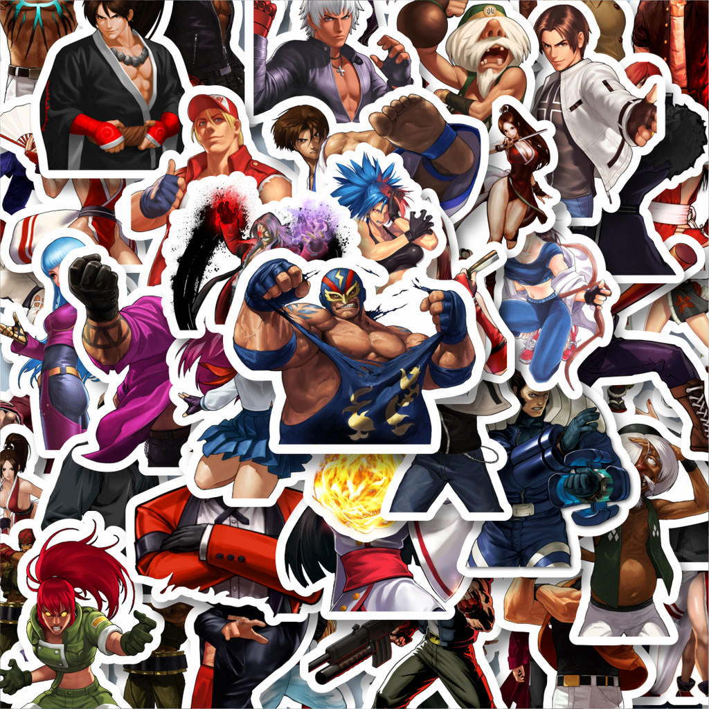 

100PCS Lucu Stiker Game Series King Of Fighter Character Mix 7 Stiker Aesthetic Stiker Anti Air Stikers Berperekat Waterproof sticker decal buat Motor Helm Buku Journal Koper Casing HP Laptop Botol Minum Hadiah anak