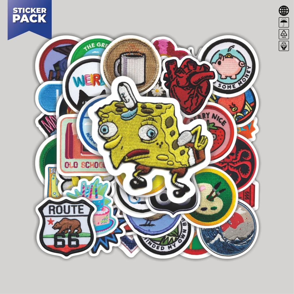 

[100PCS]Stiker Pack Stiker Patch V11 Aesthetic Vinyl Anti Air Dekorasi Sticker Laptop Buku Journal Koper Helm Casing HP Gitar Helm Skateboard