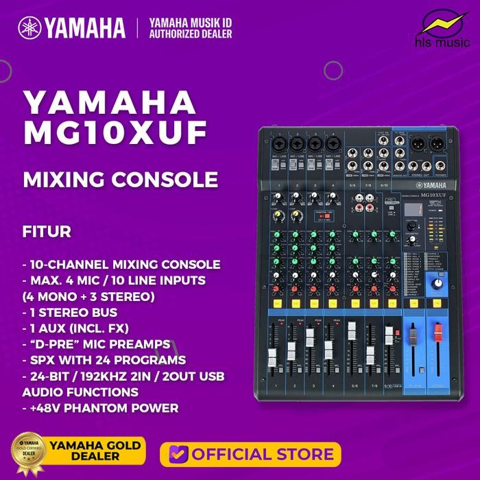 Yamaha MG10XUF / MG10XU-F Mixer Audio 10 channel Fader Version - PACKING KAYU
