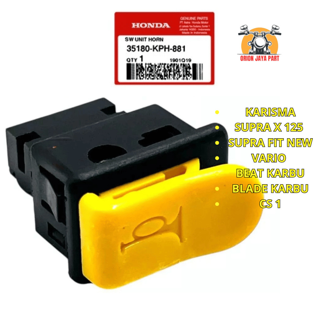 35180-KPH-881 ORIGINAL Tombol Klakson Karisma Supra x 125 Supra Fit New Vario Original Honda AHM