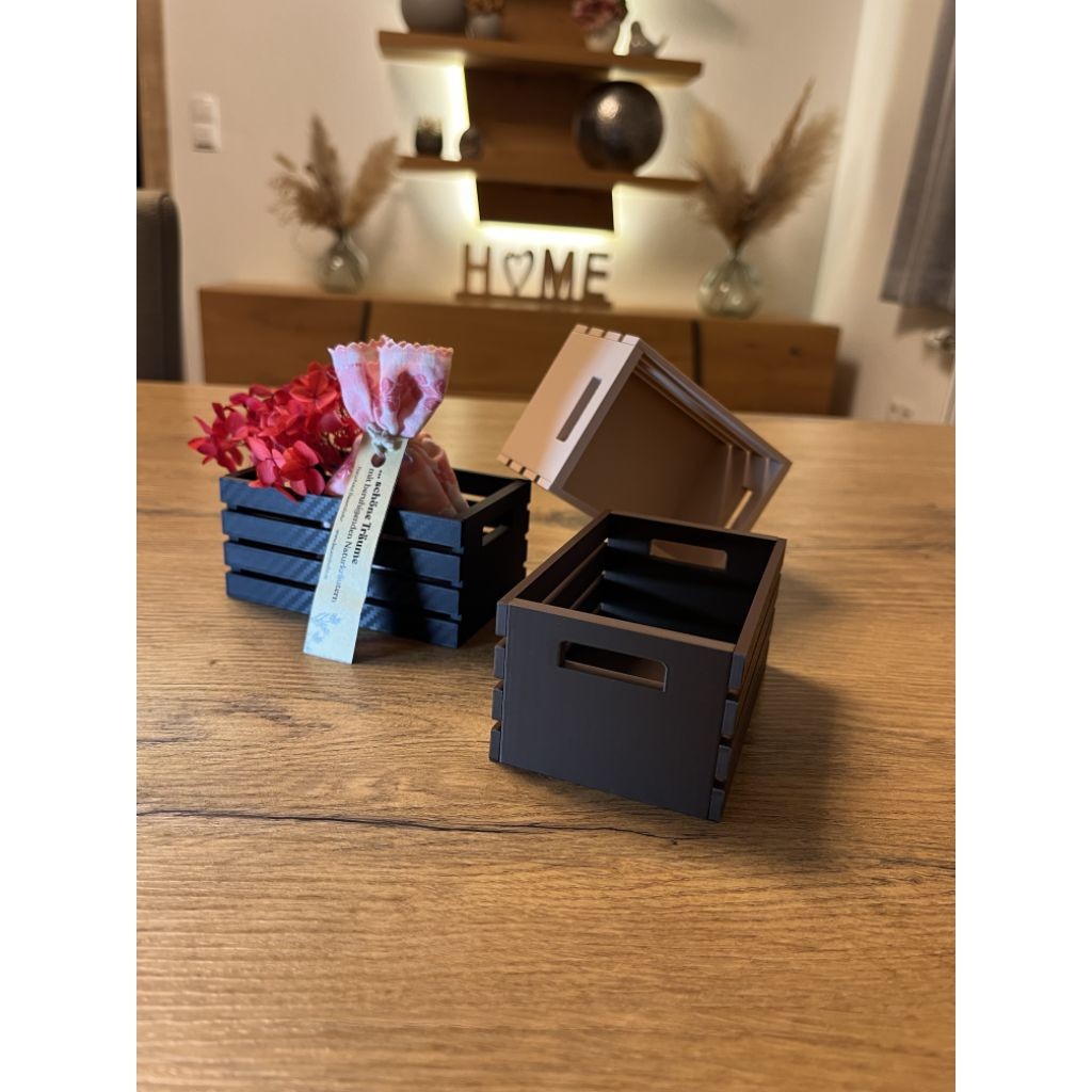 

gift box dekorasi hadiah valentine pasangan miniatur krat kayu