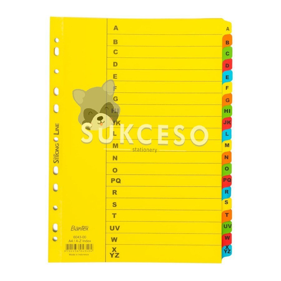 

Bantex A4 6043 00 A-Z Index/ Pembatas Buku