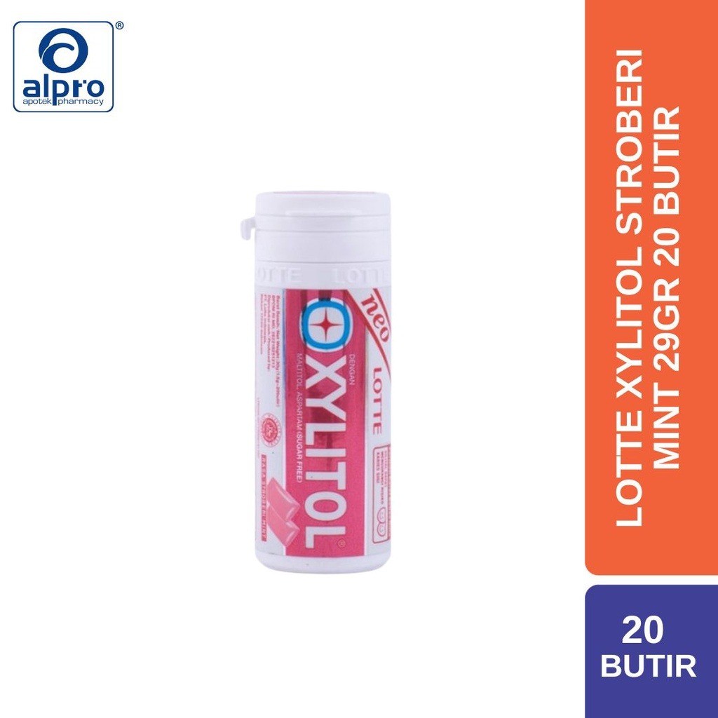 

LOTTE XYLITOL STROBERI MINT 29GR 20 BUTIR