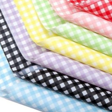 

kireipaper - Flower Wrapping Cellophane Motif Gingham Square Kotak Kertas Buket Bunga Ecer 1 LEMBAR