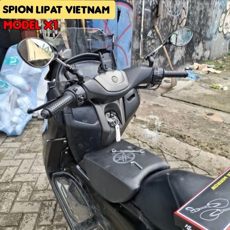 Spion Lipat Vietnam Model X1 Motor Yamaha Nmax Neo Aerox Mio Fino Lexi Freego Vixion Byson Xride Faz