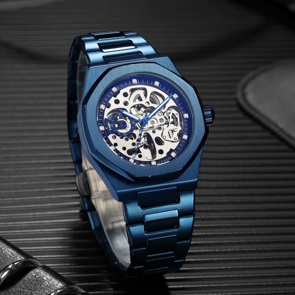 CC WATCH JAM TANGAN PRIA AUTOMATIC BELLEDA 9607 RANTAI JAM TANGAN ORIGINAL ANTI AIR