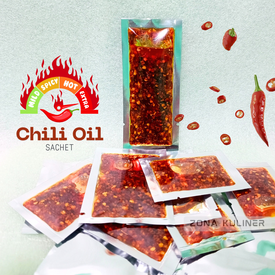 

Chilli Oil Premium Kemasan Sachet - Pedas Nikmat