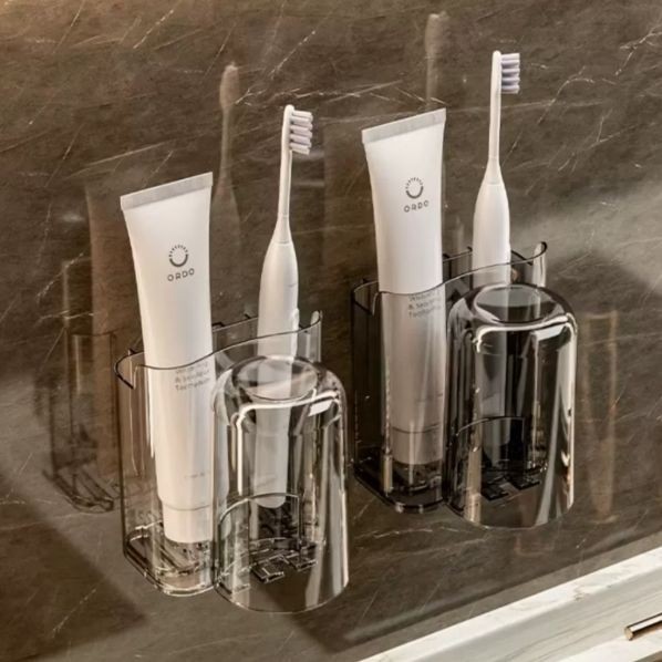 

Toothbrush Holder Transparant - Tempat Sikat Gigi Pasta Dan Gelas Kumur