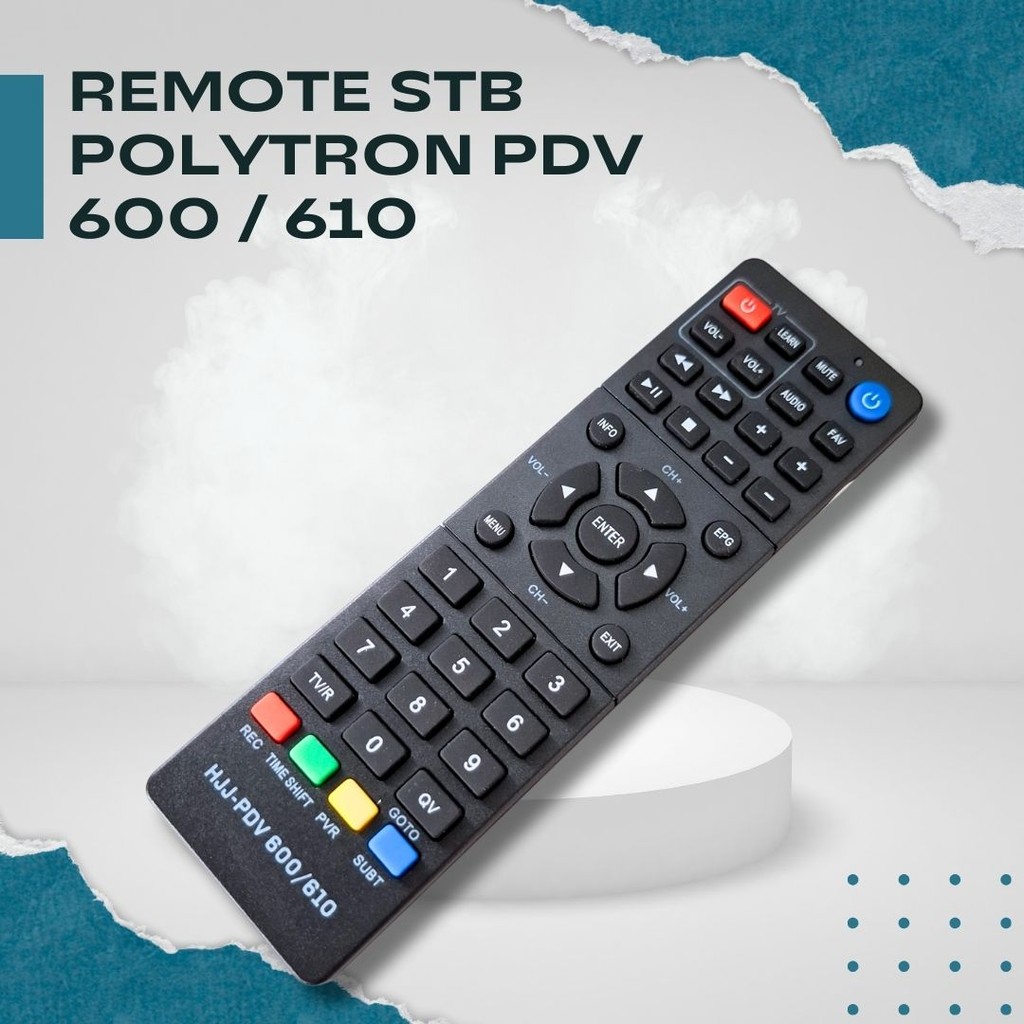 Remote STB Polytron PDV 600 / 610 – Cocok untuk TV Digital