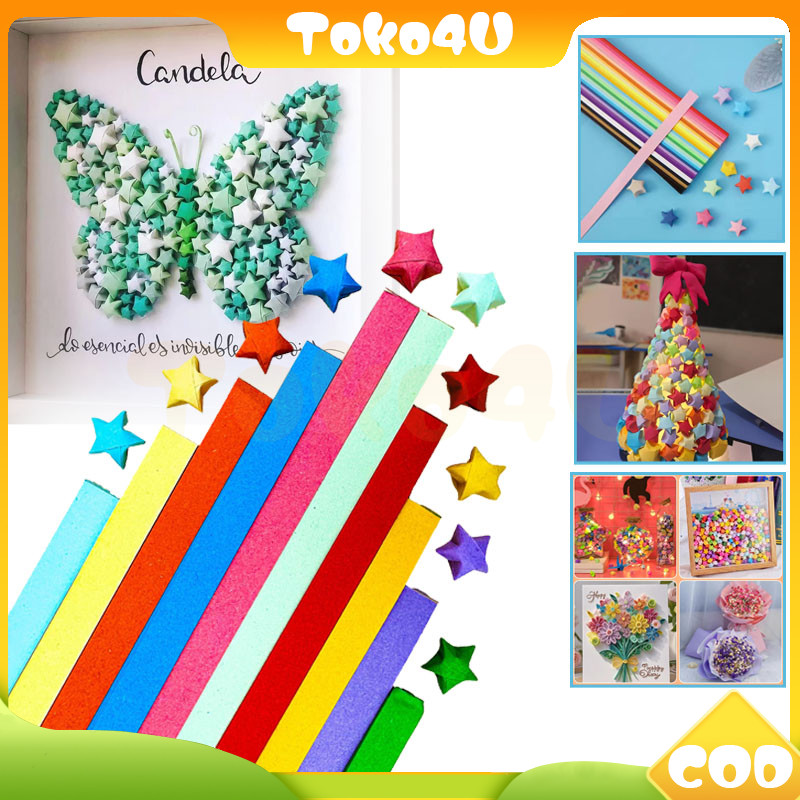 

kertas origami bintang warna origami /origami kertas berwarna diy/ lembar kertas bintang origami star paper/