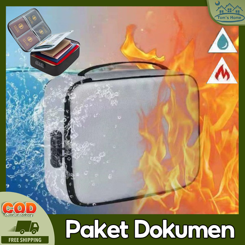 

[COD] Kantong Dokumen Tahan Api Dan Tahan Air / Paket File Serbaguna / Tas Penyimpanan Paspor ID