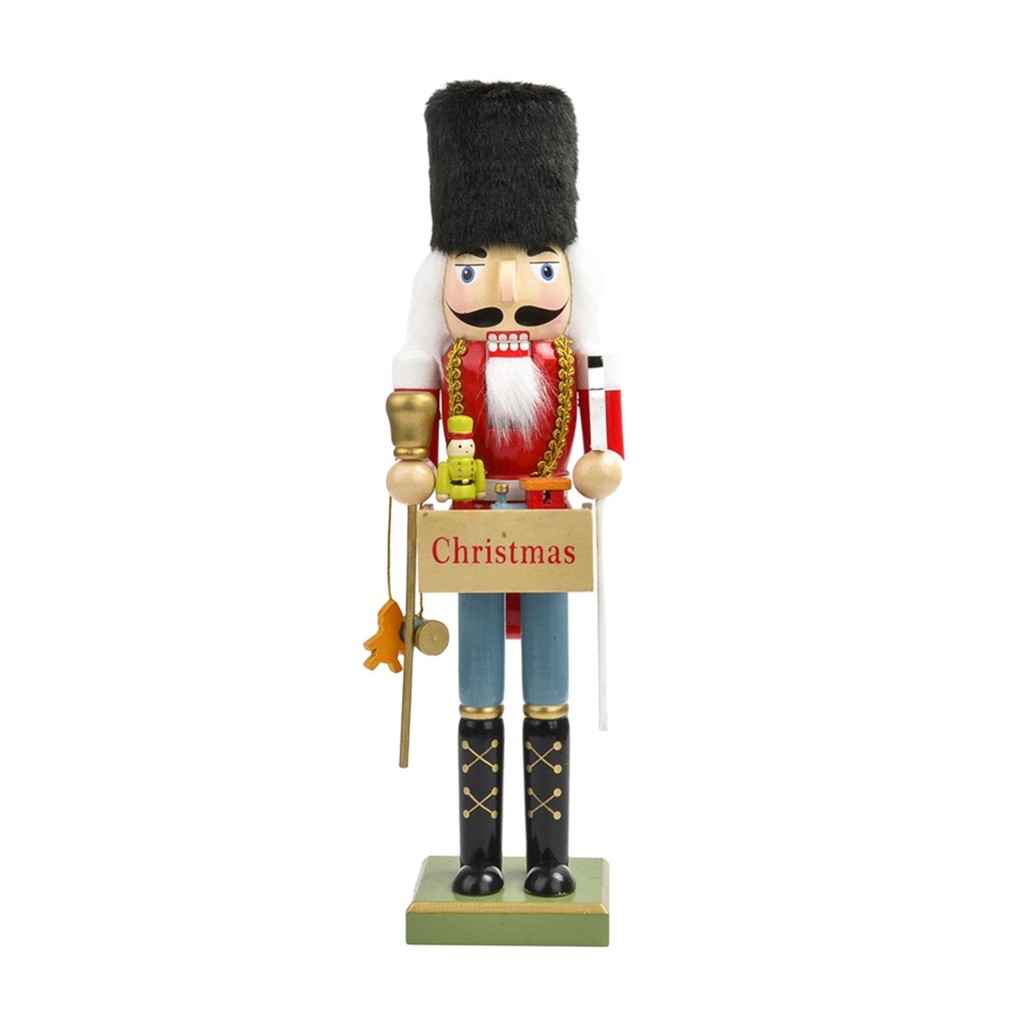 

Decor Wooden Nutcracker Crafts Traditional Nutcracker Soldier Nutcracker Figurine for Mantel Scene Layout