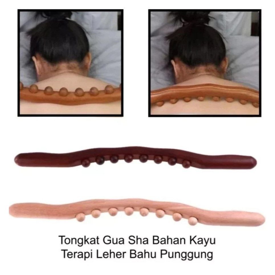 Tongkat refleksi terapi / tongkat refleksi therapy tongkat gua sha bahan kayu BEST QUALITY | IFN
