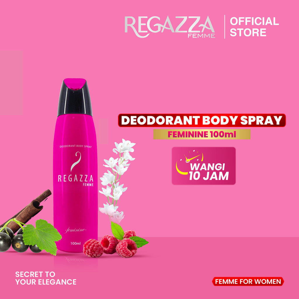 Regazza Femme Deodorant Body Spray Feminine (Pink, 100ml)